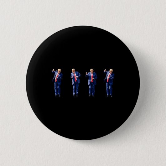 Grappige Trump-dans Dansen als een misdadiger Stem Ronde Button 5,7 Cm (Voorkant)