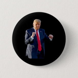 Grappige Trump dans dansen als een misdadiger stem Ronde Button 5,7 Cm