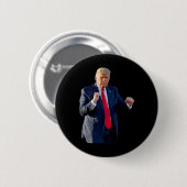 Grappige Trump-dans Dansen als een misdadiger Stem Ronde Button 5,7 Cm (Voorkant /achterkant)