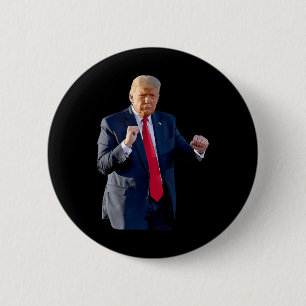Grappige Trump dans dansen als een misdadiger stem Ronde Button 5,7 Cm