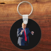 Grappige Trump-dans Dansen als een misdadiger Stem Sleutelhanger (Voorkant)