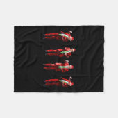 Grappige Trump Dans Kerstman Kerstmis Fleece Deken (Voorkant (Horizontaal))