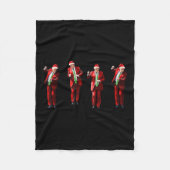 Grappige Trump Dans Kerstman Kerstmis Fleece Deken (Voorkant)