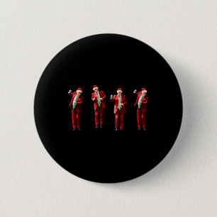 Grappige Trump Dans Kerstman Kerstmis Ronde Button 5,7 Cm