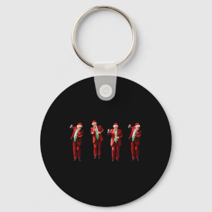 Grappige Trump Dans Kerstman Kerstmis Xmas Pyjama Sleutelhanger