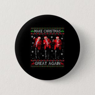 Grappige Trump-dans Maak Kerstmis weer geweldig Le Ronde Button 5,7 Cm