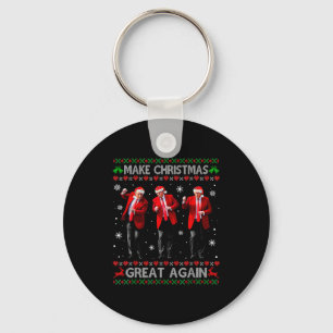 Grappige Trump-dans Maak Kerstmis weer geweldig Le Sleutelhanger