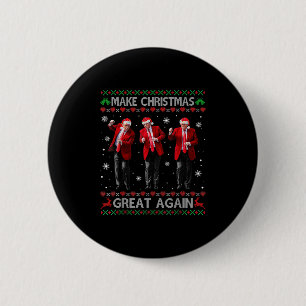Grappige Trump-dans maakt kerst weer lelijk Ronde Button 5,7 Cm