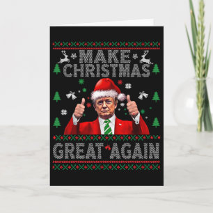 Grappige Trump-dans Prettig Kerstfeest Afzichtelij Kaart