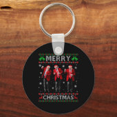 Grappige Trump Dans Vrolijke Kerst Lelijke Kerstmi Sleutelhanger (Voorkant)