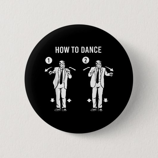 Grappige Trump dansen hoe te dansen Ronde Button 5,7 Cm (Voorkant)
