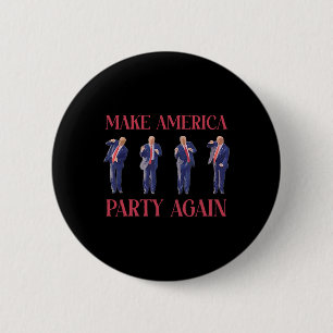 Grappige Trump Dansen Ronde Button 5,7 Cm