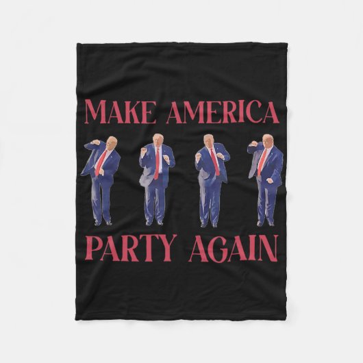 Grappige Trump Danst Fleece Deken (Voorkant)