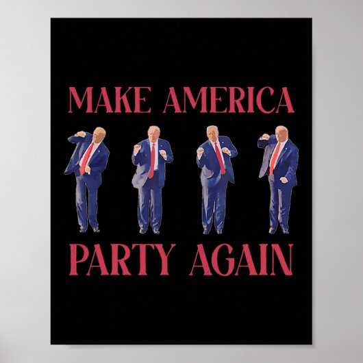 Grappige Trump Danst Poster (Voorkant)