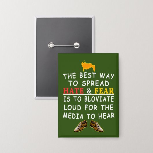 Grappige Trump De beste manier om kerstmis te vers Button (Voorkant / Achterkant)