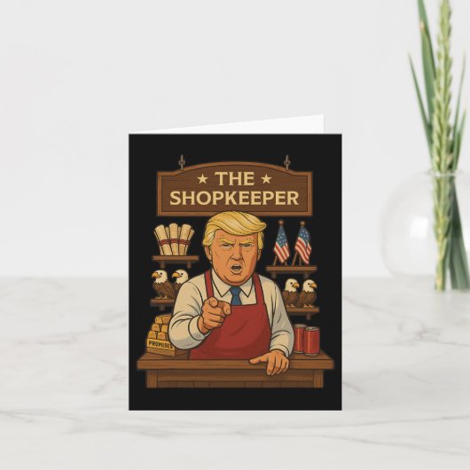 Grappige Trump de winkelier Kaart (Voorkant)