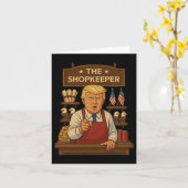Grappige Trump de winkelier Kaart (Gele Bloem)