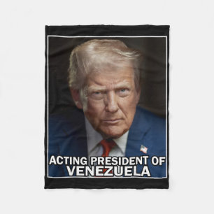 Grappige Trump doet president van Venezuela Fleece Deken