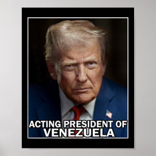 Grappige Trump doet president van Venezuela Poster