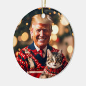 Grappige Trump | Donald Trump maakt katten weer ve Keramisch Ornament (Links)