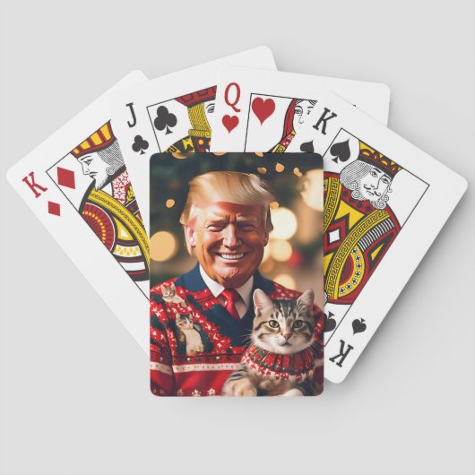 Grappige Trump | Donald Trump maakt katten weer ve Pokerkaarten (Achterkant)