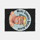 Grappige Trump douche weer geweldig Fleece Deken (Voorkant (Horizontaal))