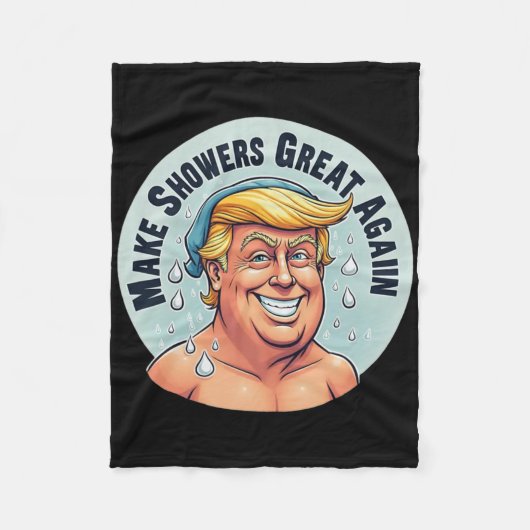 Grappige Trump douche weer geweldig Fleece Deken (Voorkant)