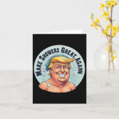 Grappige Trump douche weer geweldig Kaart (Gele Bloem)
