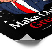 Grappige Trump Drink bier Maak Kerst 2024 Grea Poster (Hoek)