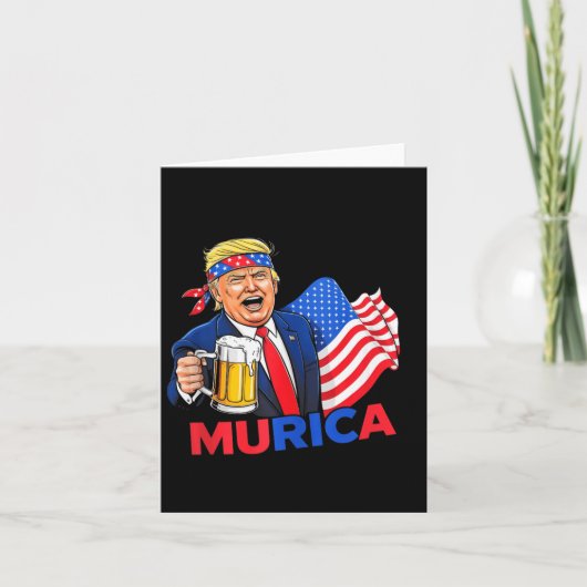 Grappige Trump Drink Bier T - shirts Maak Kerst 20 Kaart (Voorkant)