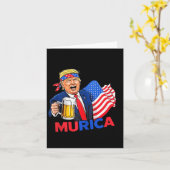 Grappige Trump Drink Bier T - shirts Maak Kerst 20 Kaart (Gele Bloem)
