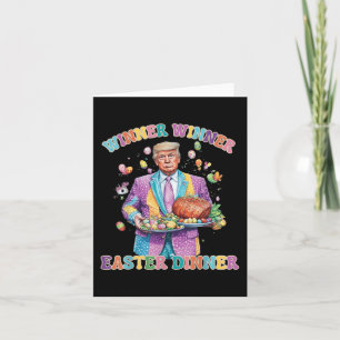 Grappige Trump Easter Egg Winner Paaseieren Diner Kaart