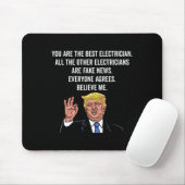 Grappige Trump elektricien Lineman Muismat (Met muis)