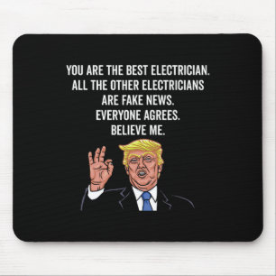 Grappige Trump elektricien Lineman Muismat