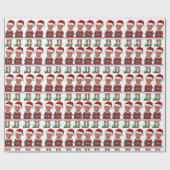 Grappige Trump Elf 2024 maken Kerstmis weer geweld Cadeaupapier (Vlak)