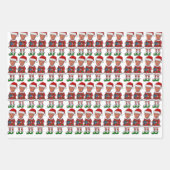 Grappige Trump Elf Custom Gezicht foto Elf Kerstmi Inpakpapier Vel (Voorkant 2)