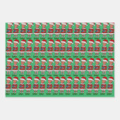 Grappige Trump Elf Custom Gezicht foto Elf Kerstmi Inpakpapier Vel (Voorkant)