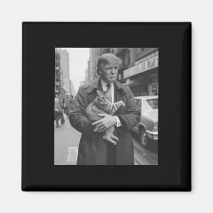 Grappige Trump en Cat Magneet