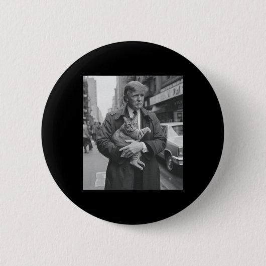 Grappige Trump en Cat Ronde Button 5,7 Cm (Voorkant)