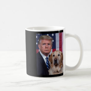 Grappige Trump en Golden Retriever hond Amerikaans Koffiemok