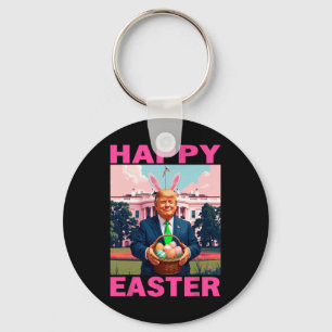 Grappige Trump en paaseieren schets Witte Huis gel Sleutelhanger