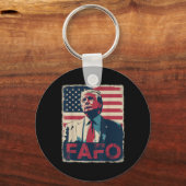 Grappige Trump Fafo F in de buurt te weten komen R Sleutelhanger (Voorkant)