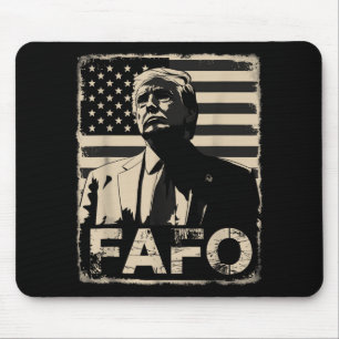 Grappige Trump Fafo retro Amerikaanse vlag Muismat