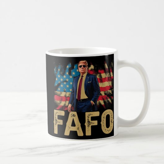 Grappige Trump Fafo, Y2k Fafo Trump Amerikaanse Vl Koffiemok (Rechts)