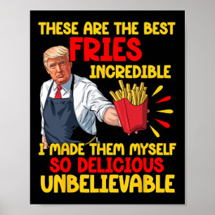 Grappige Trump Fast Food Humor Frieten Verkiezing Poster