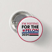 Grappige Trump Felon Ronde Button 3,2 Cm (Voorkant /achterkant)