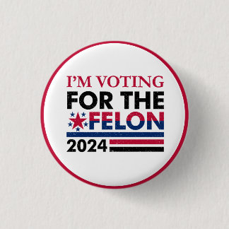 Grappige Trump Felon Ronde Button 3,2 Cm