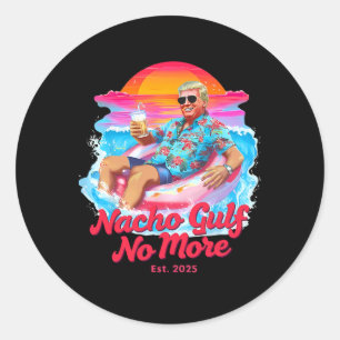 Grappige Trump Float Grafiek - Nacho Golf Niet Mee Ronde Sticker