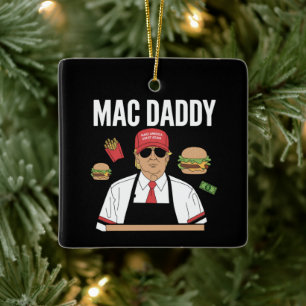 Grappige Trump friet maken frietjes Mac Daddy Keramisch Ornament