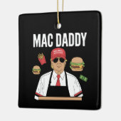 Grappige Trump friet maken frietjes Mac Daddy Keramisch Ornament (Links)